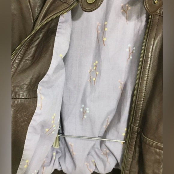 Anthropologie Idra brown leather bomber - Picture 9 of 9